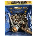 ASSORTED FITTINGS, BRASS, PLASTIC, STEEL
