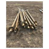 (10) APPROX. 13'X4 1/4' SCREW PILES