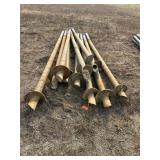 (10) APPROX. 13'X4 1/4' SCREW PILES
