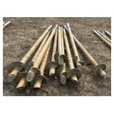 (10) APPROX. 13'X4 1/4' SCREW PILES
