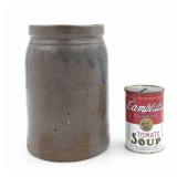 One Gallon Cobalt Decorated Stoneware Crock