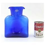 Blenko Cobalt Blue Glass Water Bottle
