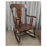 Wooden Rocking Chair w/ Turned Details