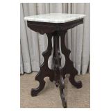 Eastlake Marble Top Lamp Table