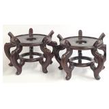 Carved Teal Display Stands