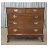 Period Hepplewhite Mahogany 2 over 3 Drawer Chest