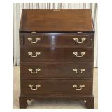 Mahogany Drop Front Desk w/ Brass Hardware