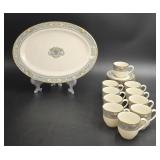 Lenox Autumn Platter w/ Demitasse Cups & Saucers