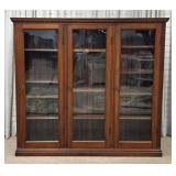 Nice Mahogany Three Door Bookcase