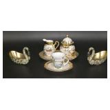 Decorated El Corte Ingles Swans & Porcelains