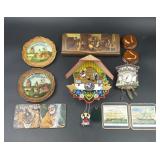Decorative Items w/ Cuckoo Clocks & Plates