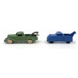 Two Vintage Toy Tow Trucks, Including Hubley