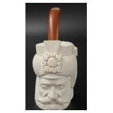 Carved Meerschaum Pipe w/ Figural Design