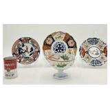Imari Porcelain Plates & Bowl