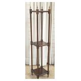 Mahogany Tiered Shelving Unit w/ Finial Accents