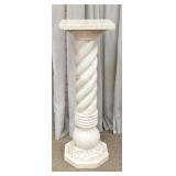 Marble Pedestal w/ Spiral Column Design