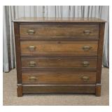 Poplar Four Drawer Chest w/ Pulls