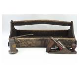 Wood Toolbox w/ Craftsman Plane & Oil Can
