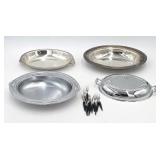 Silverplate Vegetable Bowls & Cocktail Forks