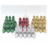 Glittered Ornament Shoes in Assorted Colors