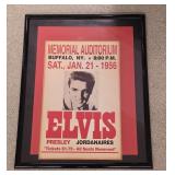 Framed 1956 Elvis Presley Concert Poster