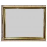 Large Rectangular Mirror w/ Gold Frame