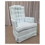 Swivel Armchair w/ Skirted Base
