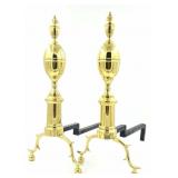 Pr Williamsburg Raleigh Tavern Brass Andirons