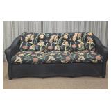 Lloyd Loom Wicker Sofa w/ Floral Cushions