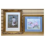 Print of Girl & Acrylic of Dogwoods