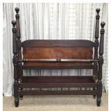 Mahogany Double Cannonball Bed