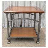 Mahogany & Bronze Side Table