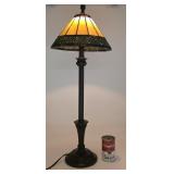 Stained Glass Table Lamp w/ Metal Base