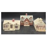 Three Vintage Cardboard Houses