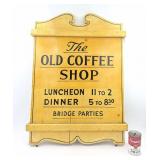 Vintage Wooden Coffee Shop Advertising Sign