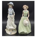 Two 13" Nadal Porcelain Ladies