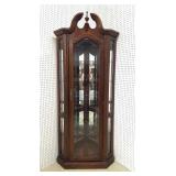 Formal Corner Curio Cabinet w/ Beveled Glass Door