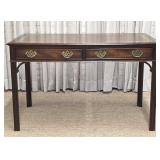 Chippendale Mahogany Desk w/ Tooled Top