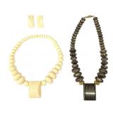 Two Vintage Faux French Celluloid Necklaces