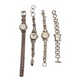 Four Sterling Silver Ecclissi Watches