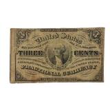 1863 U.S. Three-Cent Fractional Currency Note