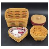 Four Signed Longaberger Baskets