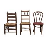 Three Early Side Chairs