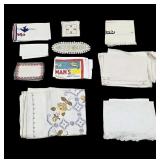 Embroidered Linens Incl. Tablecloths & Runners