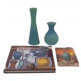 Van Briggle Vases w/ Books & Pamphlet