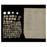 Collection of 102 Transportation Tokens