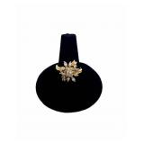 14K and 1.05 Carat Diamond Cluster Ring