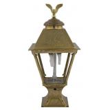 Brass Gas Lantern with Eagle Finial