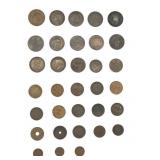Collection of Thirty-Three Foreign Copper Coins