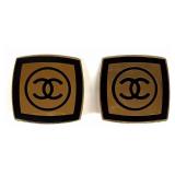 Chanel Powder Compact Design Clip Earrings